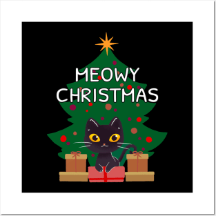 Meowy Christmas Posters and Art